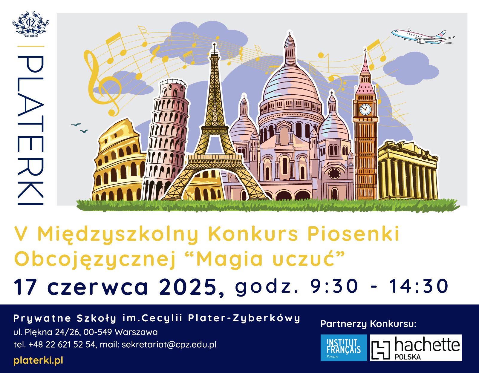 konkurs-piosenki-międzynarodowej plakat II festiwalu kultury francji
